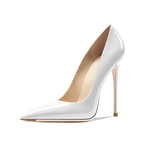 Women's Pointed Toe Shallow Stiletto Heels 4.7 Inch Pumps Wedding Party Banquet Shoes2