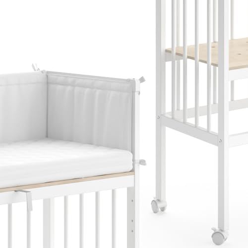 Lit de bébé Sophie blanc réglable avec rail latéral rétractable - 7