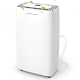 Tehanld 80-pint Dehumidifier for Basement with Drain Hose, Compressor Dehumidifier for 5500 sq ft, Efficient Humidity Control, Air Clean, Ideal for Home, Garage, Large Room, Attic, Bathroom