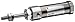 SMC NCJ2B6-050SR Stainless Steel Air Cylinder, Round Body, Single Acting, Spring Return, Basic Style Mounting, Not Switch Ready, Rubber Cushion, 1/4" Bore OD, 1/2" Stroke, 0.125" Rod OD, 10-32 UNF