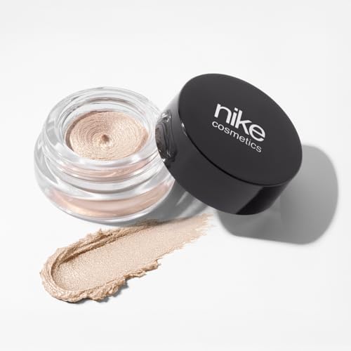 NIKECOSMETICS - Golden Hour Cream Eyeshadow 3,5 ml, Tono Dorado Cálido Metalizado, Alta Pigmentación, Textura Cremosa, Larga Duración, Fórmula Vegana