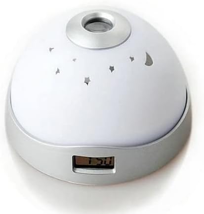 1 Piece Hemispheric Shape Stars Moon Projection,Alarm Clock With LED Light,Color Changing Clock,