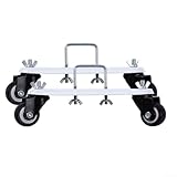 Hosrivae Soporte de radiador eléctrico con ruedas giratorias de 360°, construcción de acero al carbono para mayor durabilidad, compatible con la mayoría de calentadores portátiles