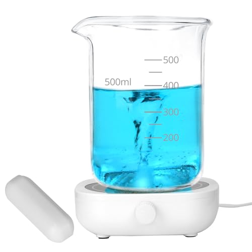 QWORK® USB-betriebener Magnetrührer, mit einstellbarer Geschwindigkeit von 2000 U/min, 1000 ml Fassungsvermögen, ideal für Labor und Heimbrauen