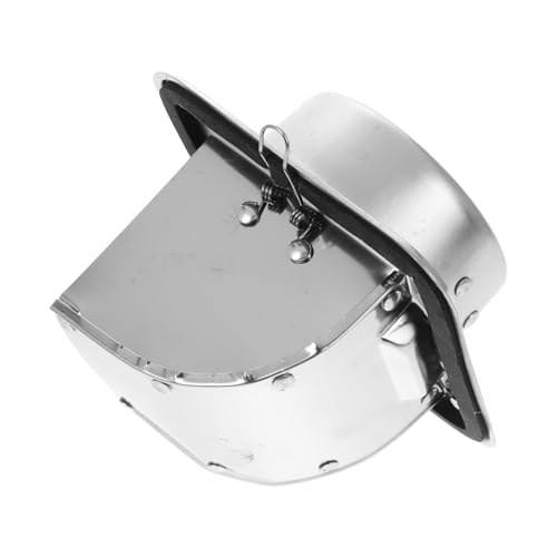 Angoily レンジフード逆止弁 レンジフードのチェック エアコンプレッサバルブ ダクト減速機 レンジフード排気バルブ エアコンプレッサー用真空逆止弁 換気扇逆流弁 ステンレス鋼 Silver