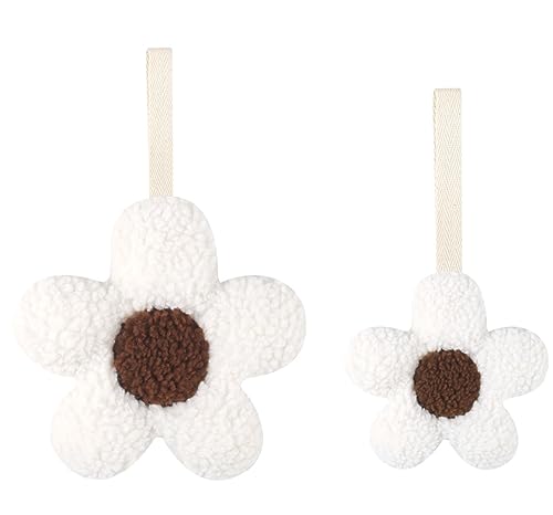 Image of Baby Daisy Pacifier Holder,Light and Soft Dummy Holder Handmade 2 Pack, Decor for Nursing Kids Room