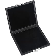 Reed Case Wood with 3 Slots, PU Leather Bassoon Reed Case Holder, Black Carrying Case with Slots for 3Pcs Reeds, Reeds Holder Box Container Box, 3.62 x 3.07 x 0.87in, 1Pcs