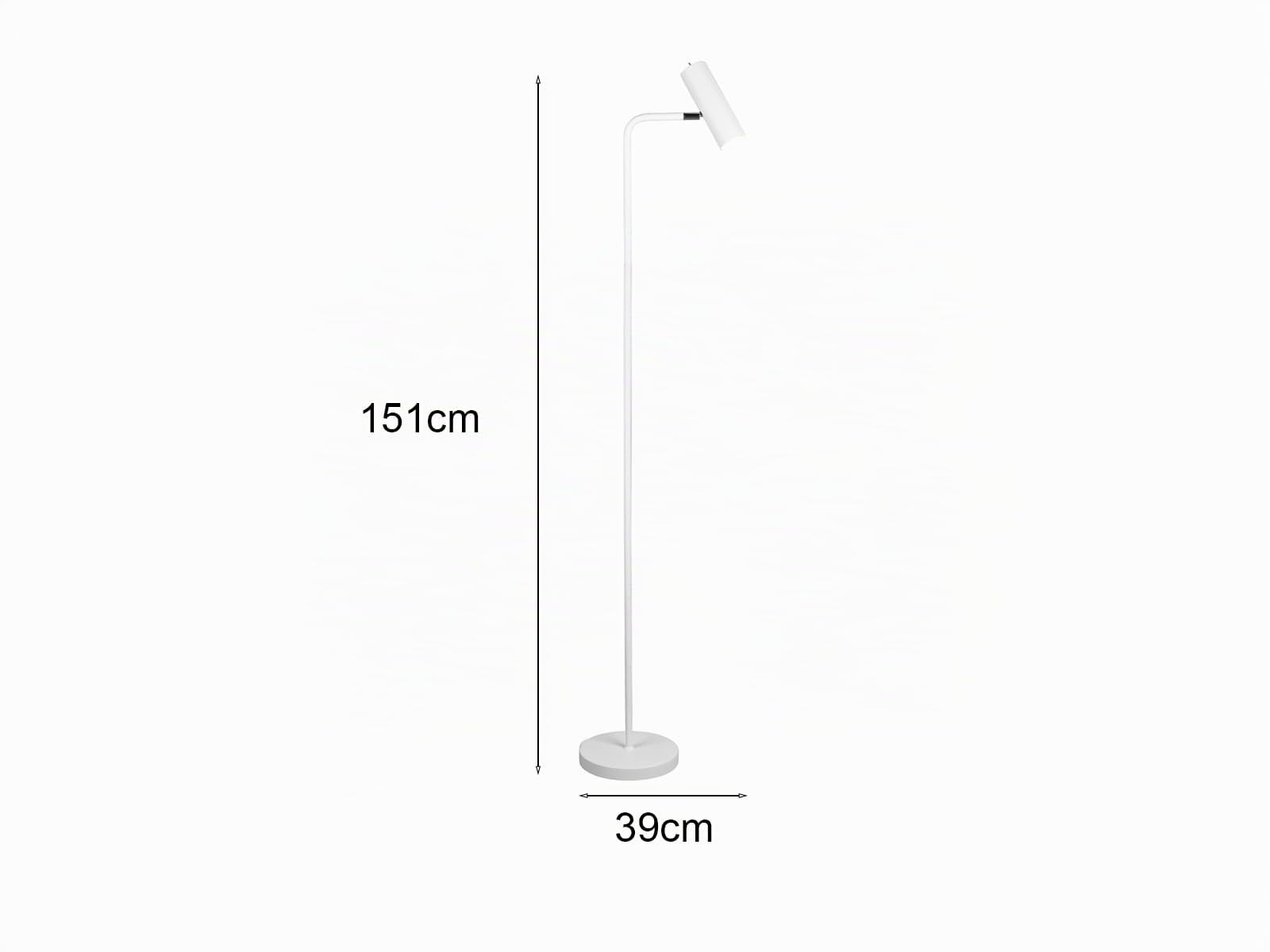 TRIO, Lámpara de pie, Marley 1xGU10, max.5,0 W Cuerpo: Metal, estera blanca A:23,0cm, A:151,0cm, P:39,0cm Interruptor,IP20,Sin bombilla