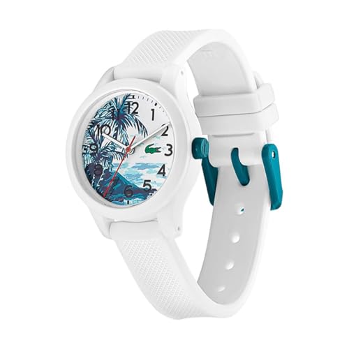 Preisvergleich Produktbild Lacoste Analog Quarzuhr für Kinder mit Weisses Silikonarmband - 2030017