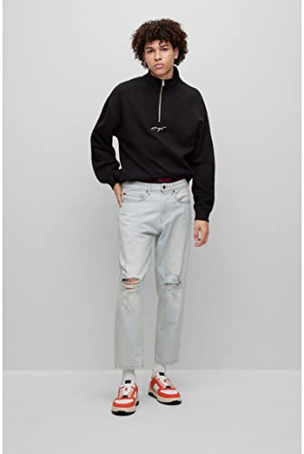 HUGO Herren 340 Hellblaue Regular-Fit Jeans aus festem Denim Hellblau 34/34