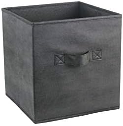Elito Home & Garden New Foldable Collapsible Storage Cube Basket Bin Box Organizer Fabric Fold Flat (2 x Sequin Teal)