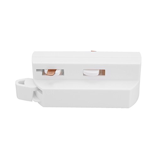 IIVVERR 3-Wire Track Rail Joint Connector On/off Control Lighting Fittings GT-305 White (3-Wire Track Joint Connector On/Control Fittings GT-305