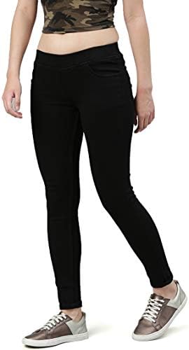 ADBUCKS Women's Slim Fit Mid Rise Jeggings -, Skinny, Wide Leg Jean, Elasticated