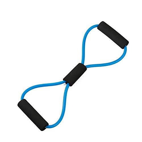 ZUNBELLA 1pc 8 Shaped Elastic Tension Durable Rope Chest Expander Sport Fitness Yoga Pilates Belt Body Shape Random Color Health Care(Multi)