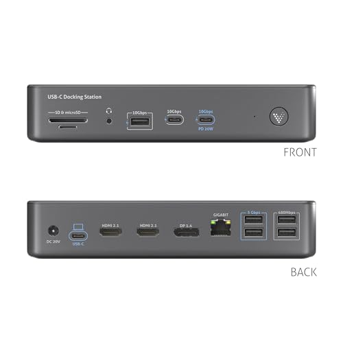 Estación de acoplamiento USB C para 3 monitores HDMI portátiles 4