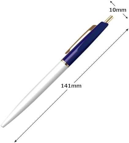 アンテリック(Anterique) Antelic BP1NBXSW Permanent Ballpoint Pen, 0.5mm, Navy Blue x Snow White image 4