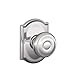 SCHLAGE F10 GEO 625 CAM Camelot Collection Georgian Passage Knob, Bright Chrome