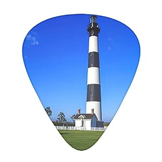 View Of The Bodie Island Lighthouse Lot de 12 médiators pour guitare basse électrique acoustique - Les Beatles, Paul McCartney, John Lennon, RIngo Starr, George Harrison