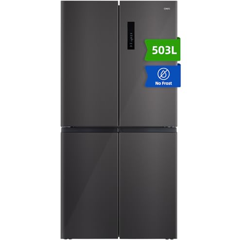 CHIQ CCD503NEIBE Réfrigérateur Américain, Multi-Portes 503 L, Inverter Compressor, No Frost, Multiple Airflow Care, Panneau tactile, Hauteur 177,5 cm,...