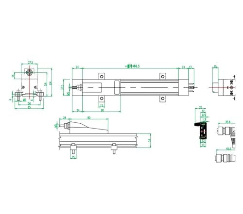 Regla electrónica LF550mm para máquina de inyección con carrera de 700mm 3