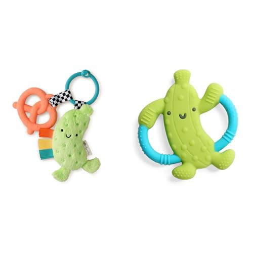 Itzy Ritzy Pickle Bundle - Includes Plush Pickle Toy with Teether & Pickle-Shaped Handled Teether
