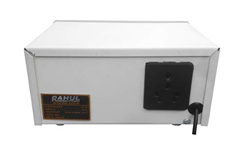 Image of Rahul C-1000 ad1 1 Kva, 90-260 Volt Manual, 8 Booster, Air Coolers / LCD, LED Up to 84 inch with Input Output Meter Use a Maximum 4 A Load This Autocut Digital Voltage Stabilizer, White