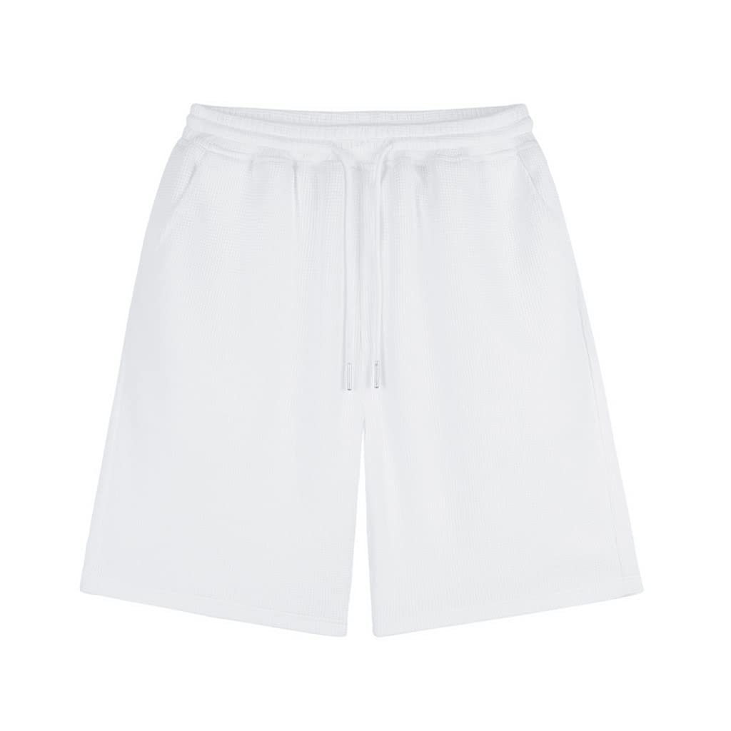 HBJWOV Mens Outwear Shorts Unisex Couple Casual Sports Loose Oversized White Shorts