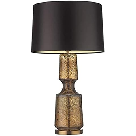 Table Lamps,Indoor Lighting Desk Lamps Large Table Lamp Waist Bubble Glass Chrome Base Table Lamp Button Control Warm Light Table Lamp Cafe Table Lamp,Gray,3056Cm ( Color : Brown , Size : 30*56Cm ) Cover