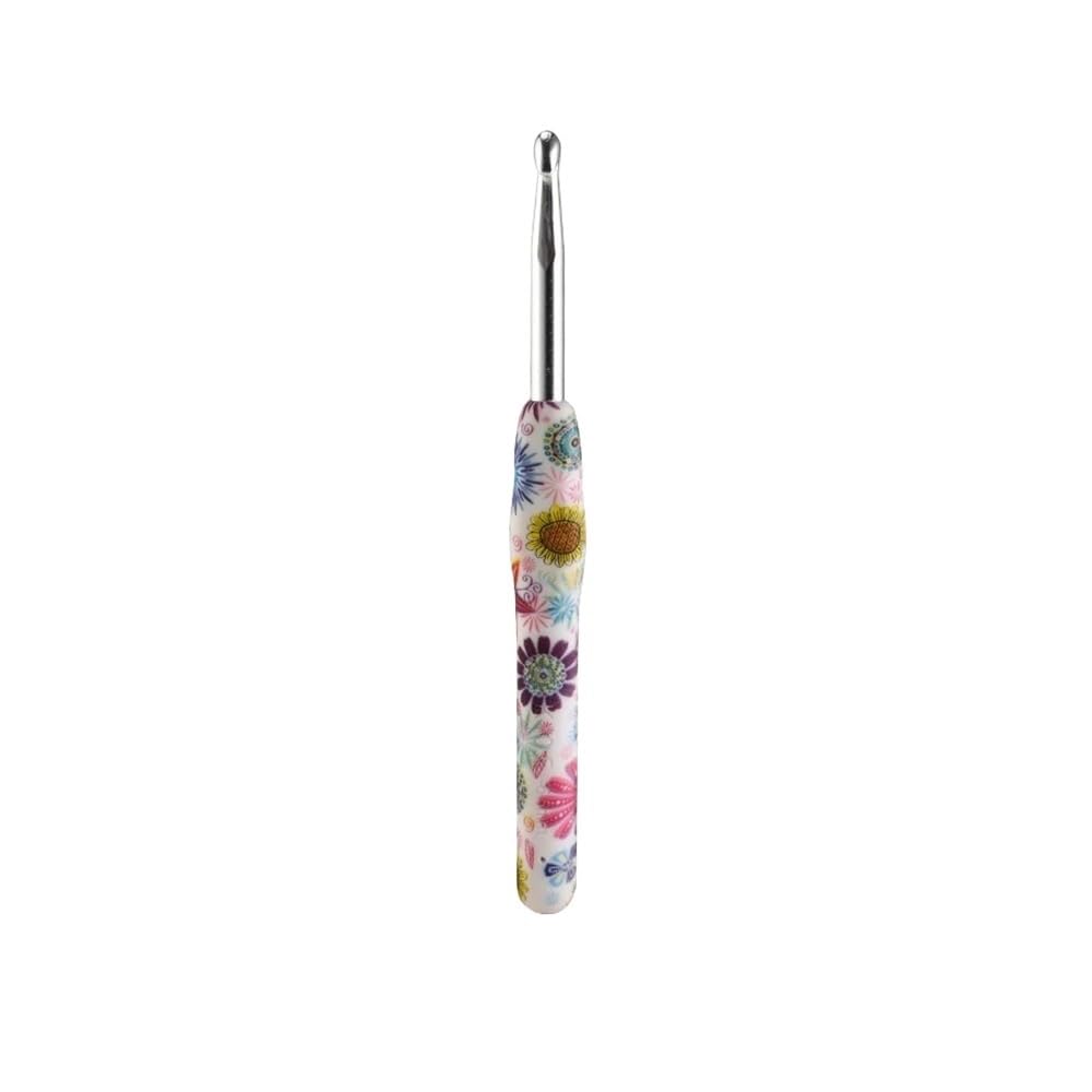 Rubber Grip Extra Long Crochet Needles Aluminum Ergonomic Crochet Hooks(6.5mm)