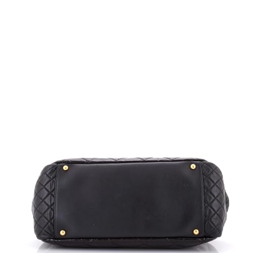 Pre-Loved Accordion Reissue Flap Bag Quilted Glazed Calfskin Maxi, Black4