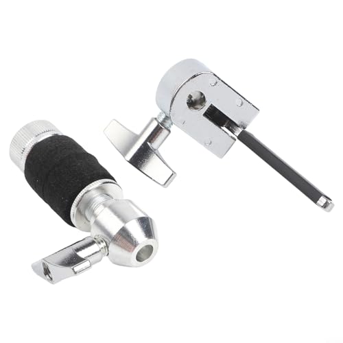 Hi-Hat Cymbal Clutch Zinc Alloy con mecanismo de liberación rápida para kit de batería (con barra) para jugadores de doble bombo miniatura 2