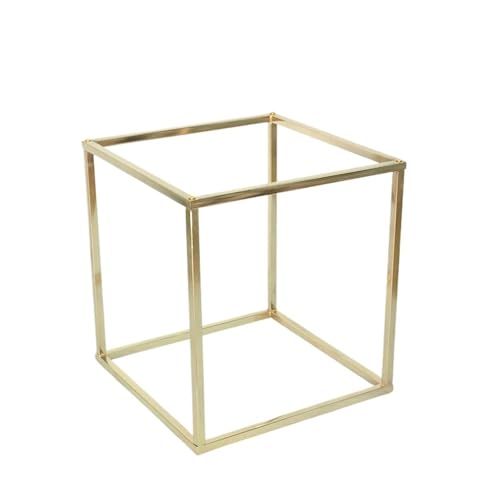 Soporte Decorativo for Flores, jarrón de Mesa, Expositor, Centro de Mesa for Bodas, Marco Dorado, Columna geométrica, decoración for Bodas, Eventos y Fiestas.