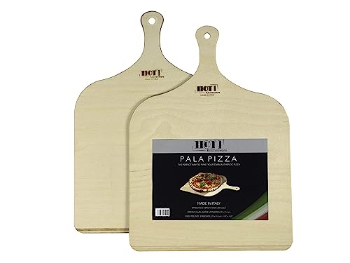 HOT! Kitchenware Pizzaschaufel Made in Italy Pizzaschieber aus Birkenholz 29x41 5cm (2er Set)
