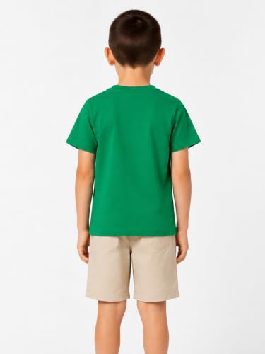 Image of LittleSpring Boys Girls T Shirt Rainbow Striped Cotton Crewneck Tees for Kids Fashion