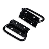 Eclare Heavy Duty Handle Surface Mount, Stainless Steel Handle for Toolbox, Box Toolbox Liftgate Cabinet, 4” (Pack of 2, Black)
