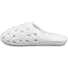 isotoner Women's Terry Embroidered Scalloped Clog, White, 8.5-9 M US