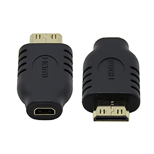 JSER Adaptateur convertisseur micro HDMI femelle de type D vers mini HDMI 1.4 mâle de type C, prend en charge 4K 60 Hz