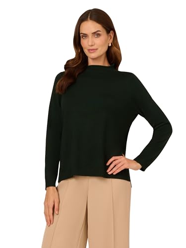Image of Adrianna Papell Women's Mock Neck Step Hem Sweater