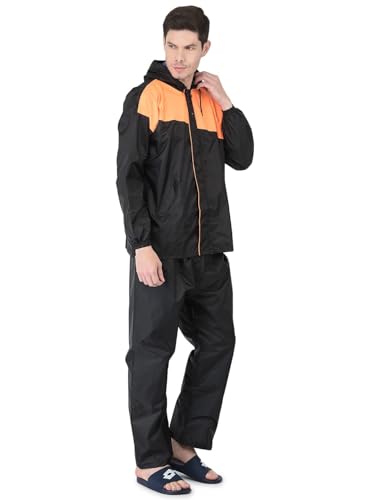 Image of Ranger Unisex 1 Set Rain Suit with Hooded Jacket & Trouser | TPU Coated Bike Riding Wear with Seam Sealed Protection