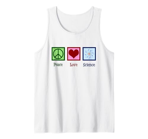 Photo de Peace Love Science, jolie scientifique modèle atomique Débardeur