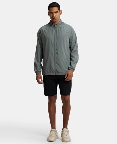 Image of Jockey MV40 Men Microfiber Water Resistant Convertible Active Wear Hoodie Jacket