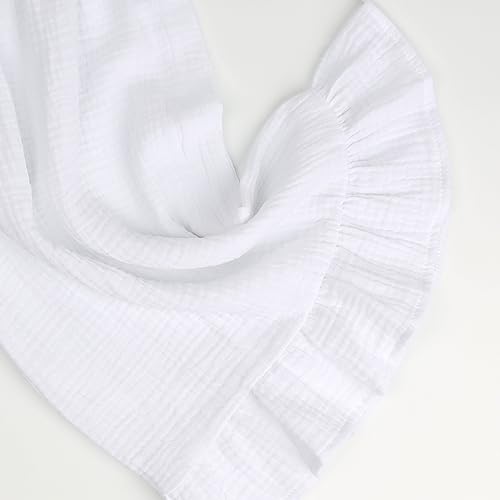 Image of HOOLCHEAN Baby and Little Girls Soft Cotton Gauze Wide Leg Ruffled Pants