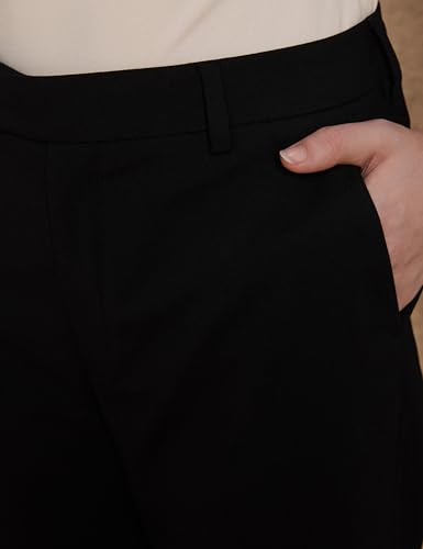 Image of Amazon Brand - Symbol Women's Flared Mid Rise Ankle Length Trouser (Formal Office Wear| Business Casual Pants) (Available in Plus Sizes)