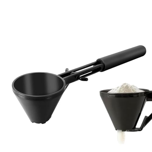 Cucchiaio dosatore – Nero 18 cm | Misurazione precisa per i vostri integratori alimentari | Facile da pulire | Ideale per polveri e liquidi | Cucchiaio dosatore imbuto