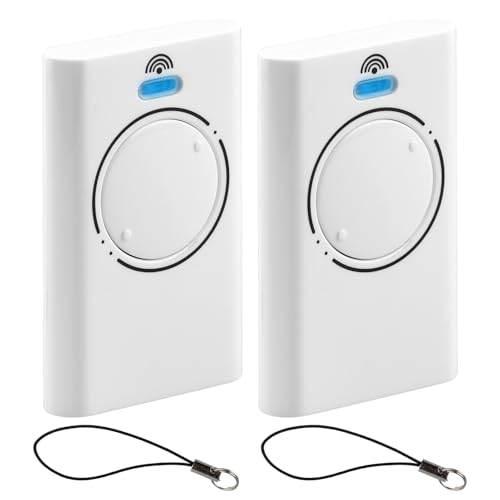 Juego de 2 Mandos a Distancia 868 MHz Compatible con FAAC XT2 868 SLH, DL2 868 SLH, T2 868 SLH, 2 Canales, Reemplazo para Puerta de Garaje y Sistema de Motor, Alta Seguridad, Alcance 50m, Color Blanco