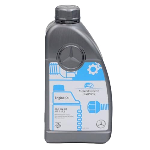 Mercedes-Benz Genuine Engine Oil SAE 5W-40 1 Litre MB 229.5 Specification Synthetic A000989681011FSEW OEM Motor Oil for Petrol & Diesel Engines Without DPF Superior Lubrication Protection Performance