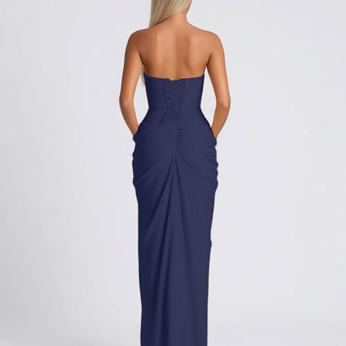 Robe de soirée longue haut de gamme avec épaules dénudées chic - 3