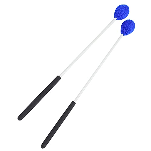 2Pcs S Blue Wool Fiberglass Handles Fine Touch Stable for Percussion WA09 Sticks Blue Sticks Set Drumsticks Glass Fiber Handles miniatura 1