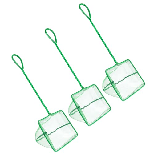3 Pcs Epuisette Maille Fine 5 Pouces Epuisette Aquarium Exterieur épuisette Fine Filet de Poisson D'aquarium avec Longue Poignée pour Poisson Crevette