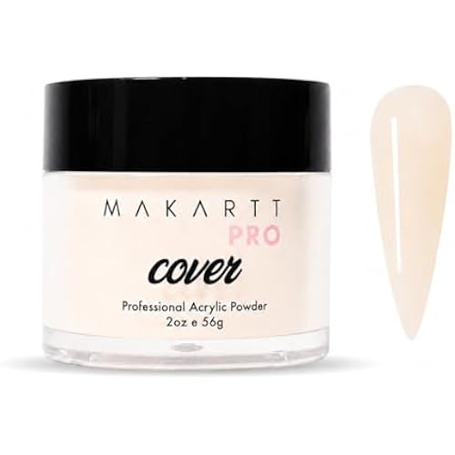 MakartPro Cover Acrylic Powder, Barely There, Nail Extensions, 56g/2oz